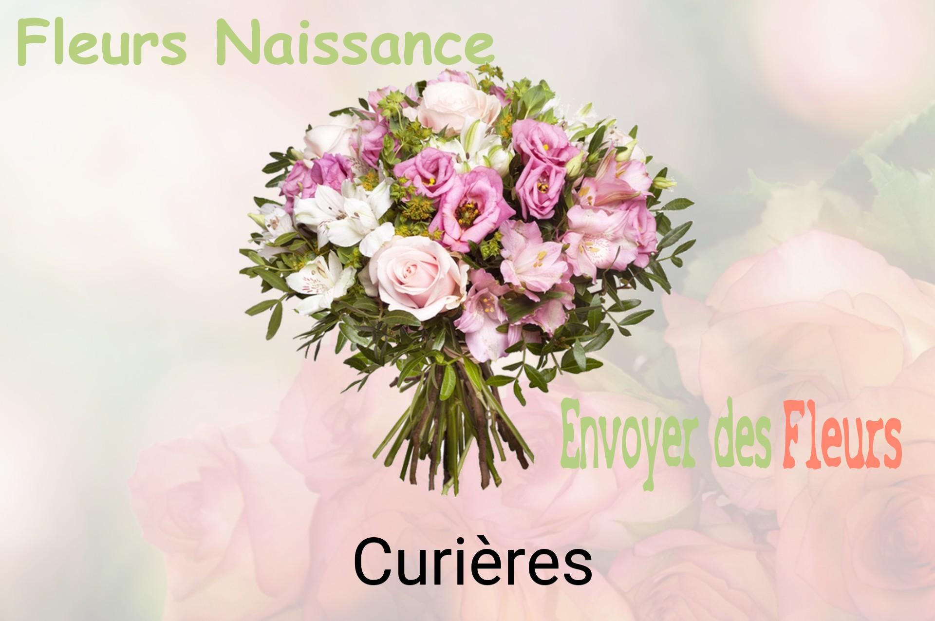 Bouquet de fleurs de naissance livré à Curières